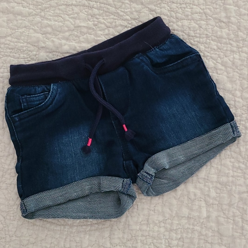 Girls soft stretch denim shorts